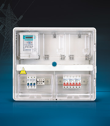 Single Phase Three Meters  Energy Meter Box (Up and down structure )